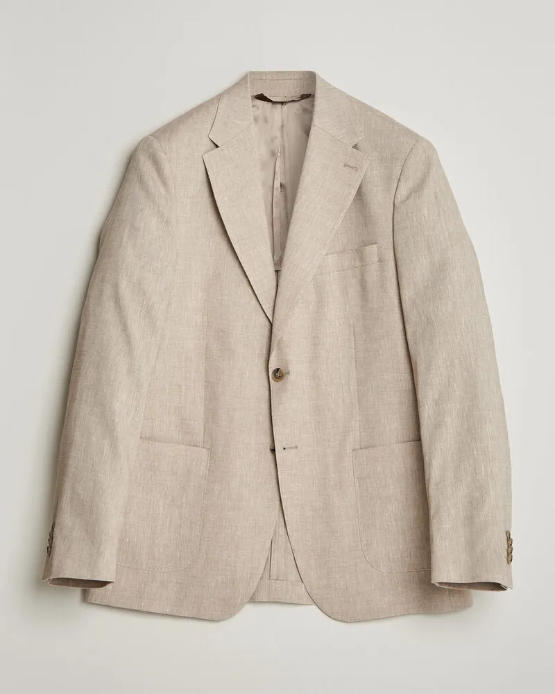 Morris Linen Suit Blazer Khaki Beige