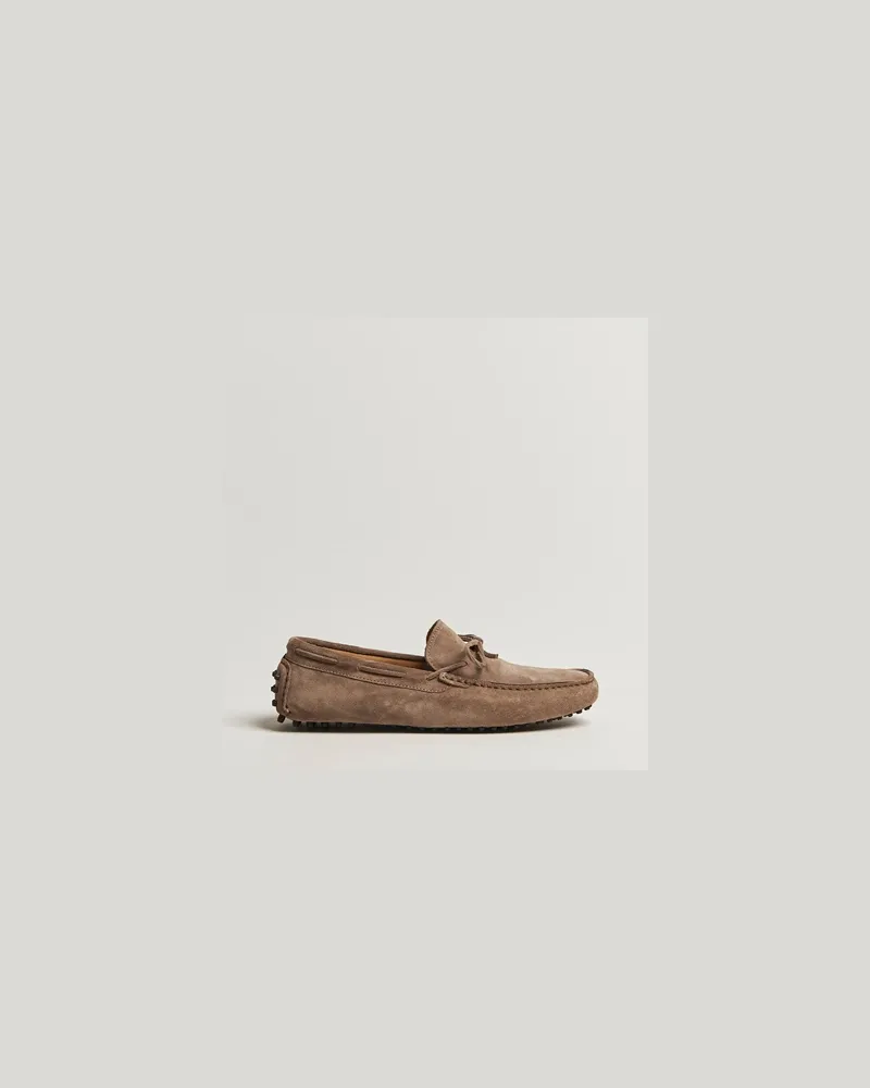 Oscar Jacobson Driving Shoe Suede Grey Grau