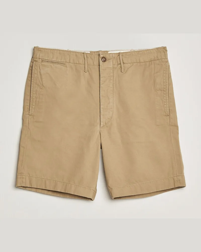 RRL Officers Flat Shorts New Military Khaki Beige