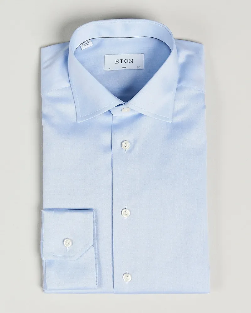 Eton Slim Fit Shirt Blue Blau