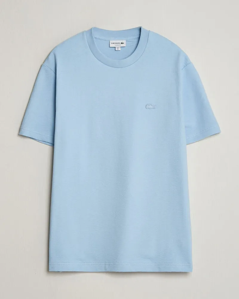 Lacoste Textured Cotton T-Shirt Light Blue Blau