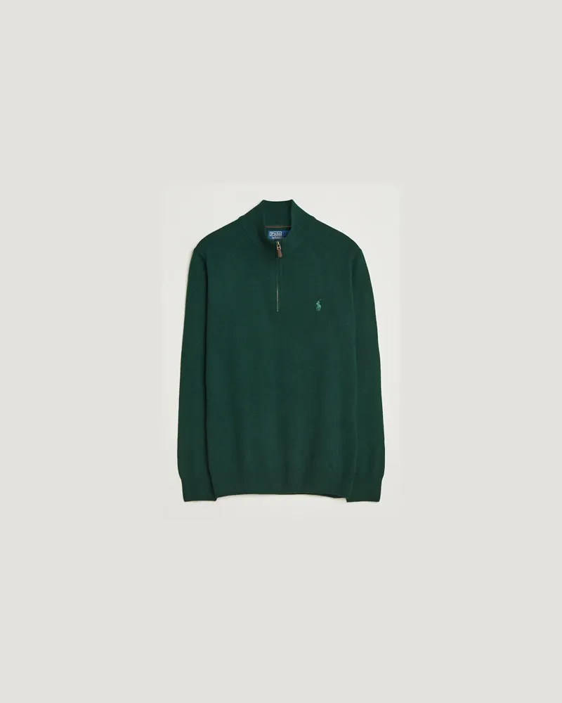 Ralph Lauren Merino Half-Zip Sweater Moss Agate Grün