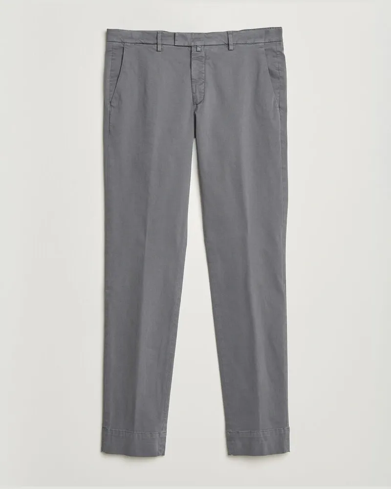 Briglia 1949 Slim Fit Cotton Stretch Trousers Grey Grau
