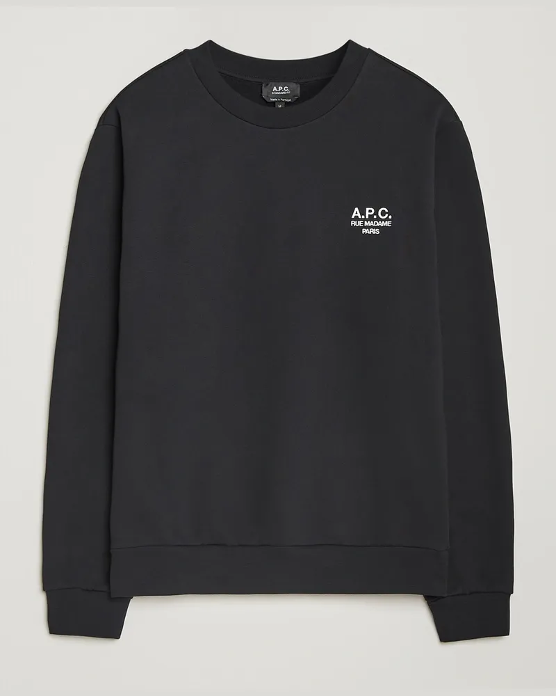 A.P.C. Rue Madame Sweatshirt Black/White Schwarz
