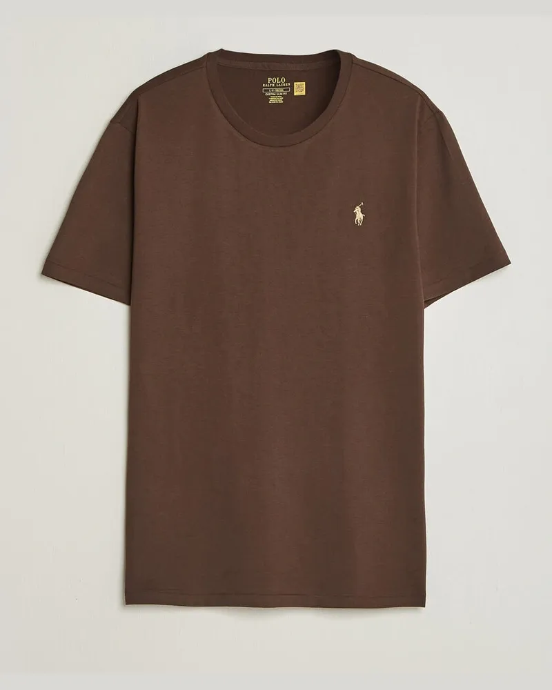 Ralph Lauren Custom Slim Fit T-shirt Nutmeg Brown Braun