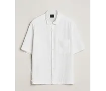 Kurzarm City Crepe Baumwoll Shirt White