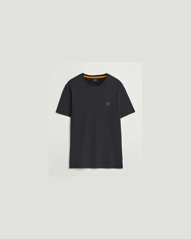 HUGO BOSS Tales Logo Crew Neck T-Shirt Black Schwarz