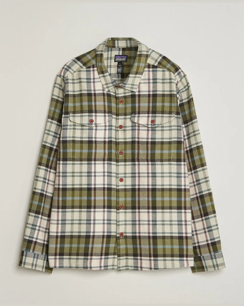 Patagonia Fjord Flannel Shirt Weathered Stone Grün