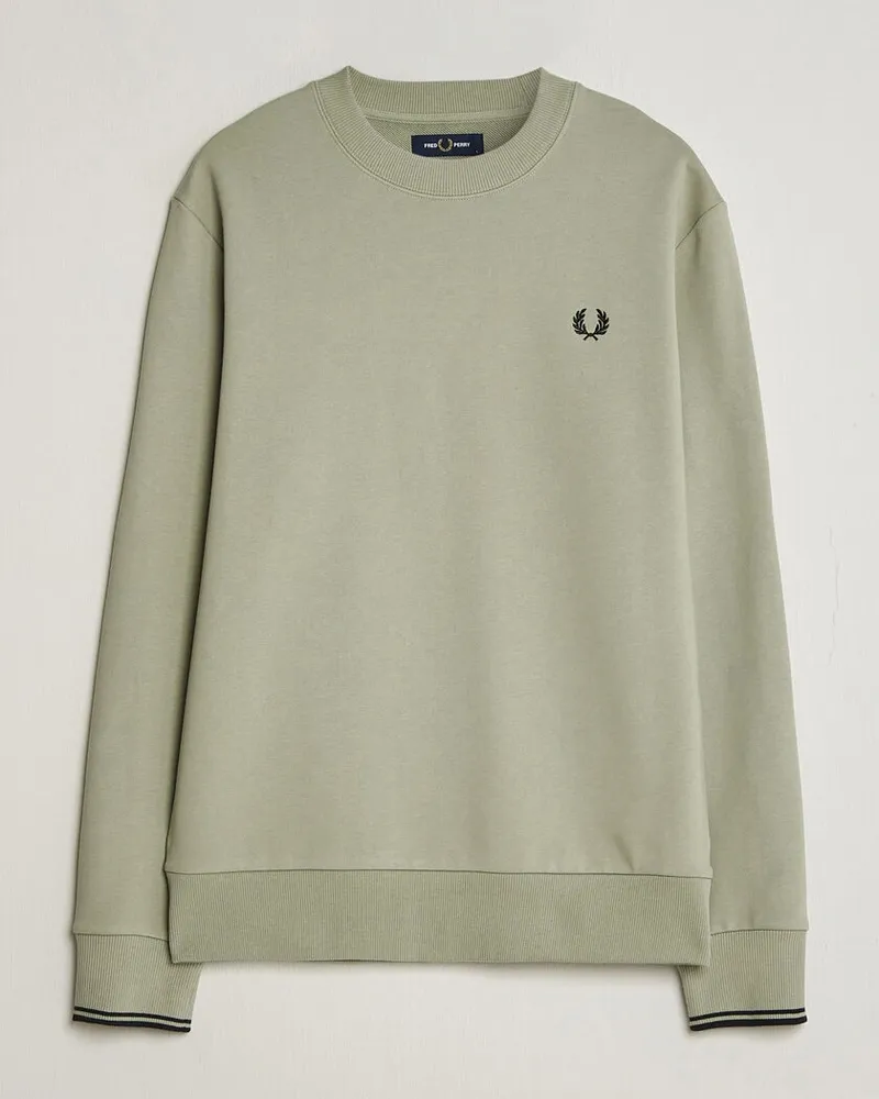 Fred Perry Crew Neck Sweatshirt Seagrass Green Grün