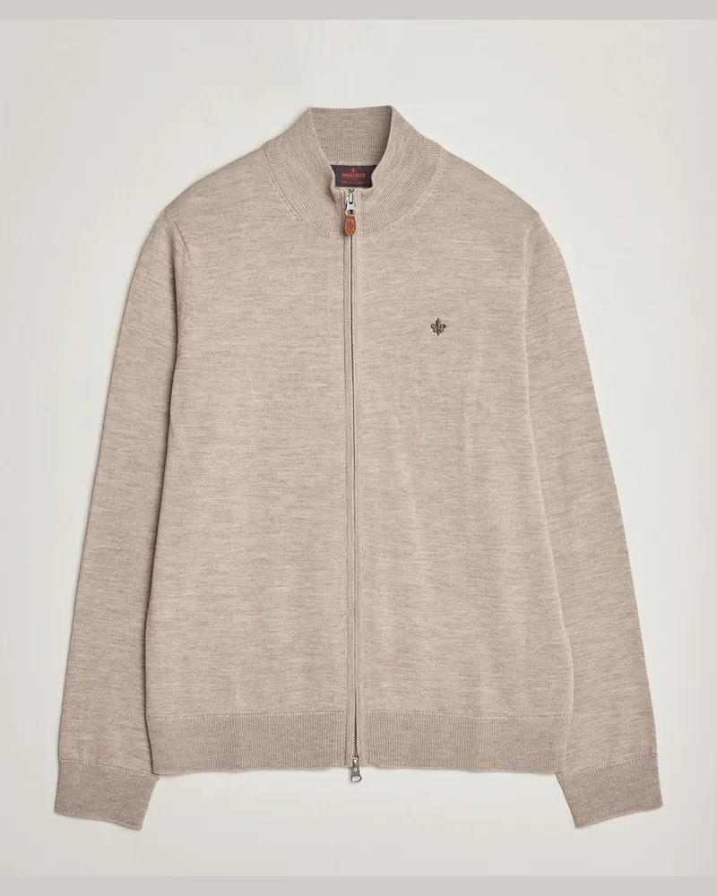 Morris Merino Zip Cardigan Khaki bei MyBestBrands shoppen