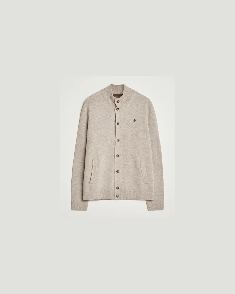 Morris Hertford Button Cardigan Khaki Beige