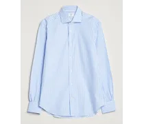 Soft Baumwoll Cut Away Shirt Blue Stripe