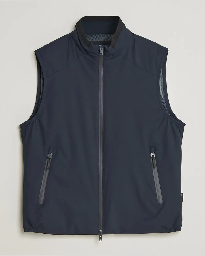 Woolrich Two Layer Sailing Vest Melton Blue Blau