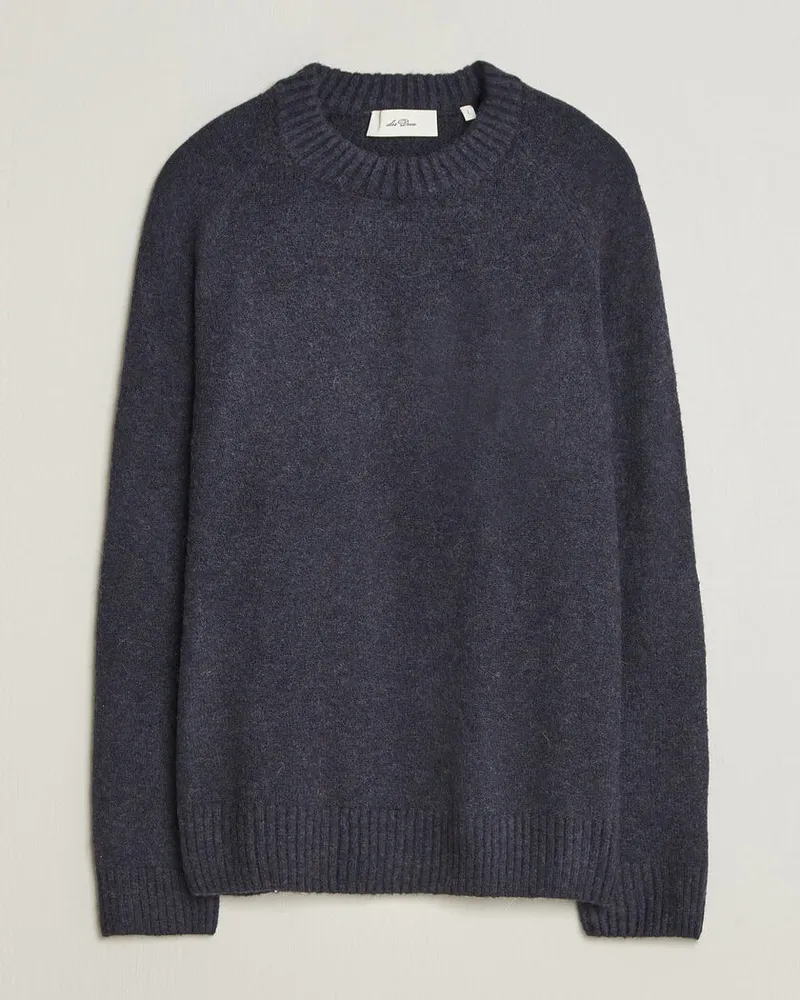 LES DEUX Soft Roundneck Knit Dark Navy Blau
