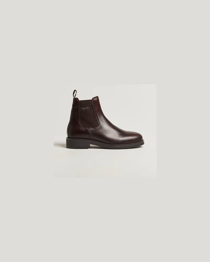 Gant GANT Prepdale Leather Chelsea Boot Dark Brown Braun