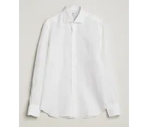Soft Leinen Cut Away Shirt White