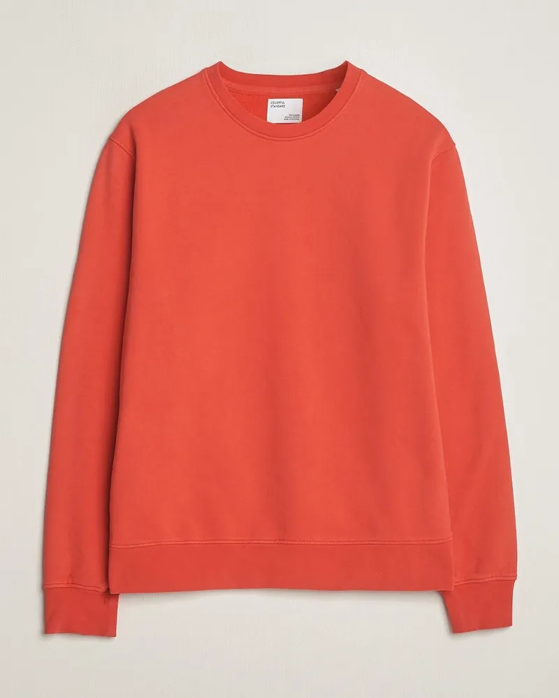 COLORFUL STANDARD Classic Organic Crew Neck Sweat Red Tangerine Rot