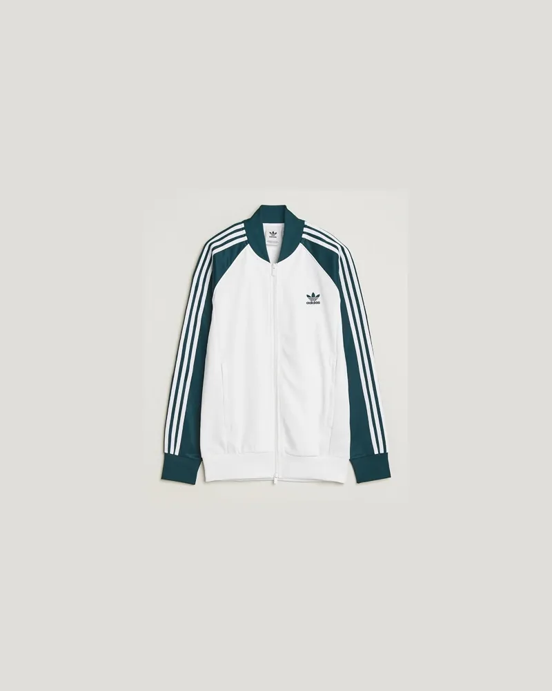 adidas Classic Track Jacket White/Green Weiß