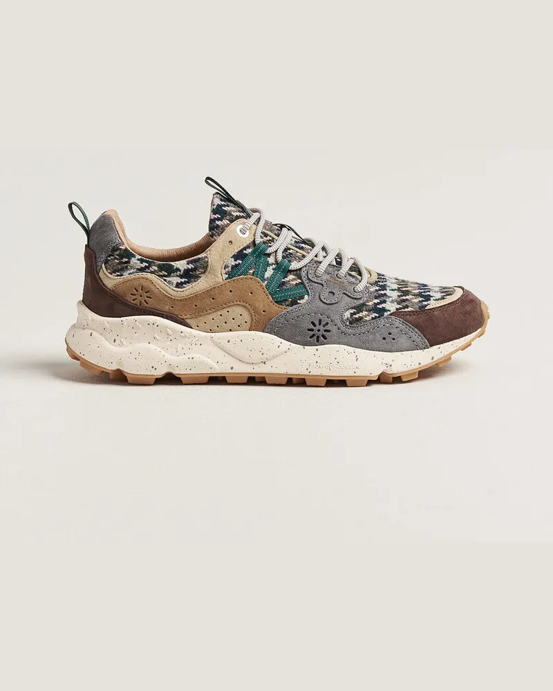 Flower MOUNTAIN Yamano 3 Suede/Houndstooth Sneaker Multi Mehrfarbig