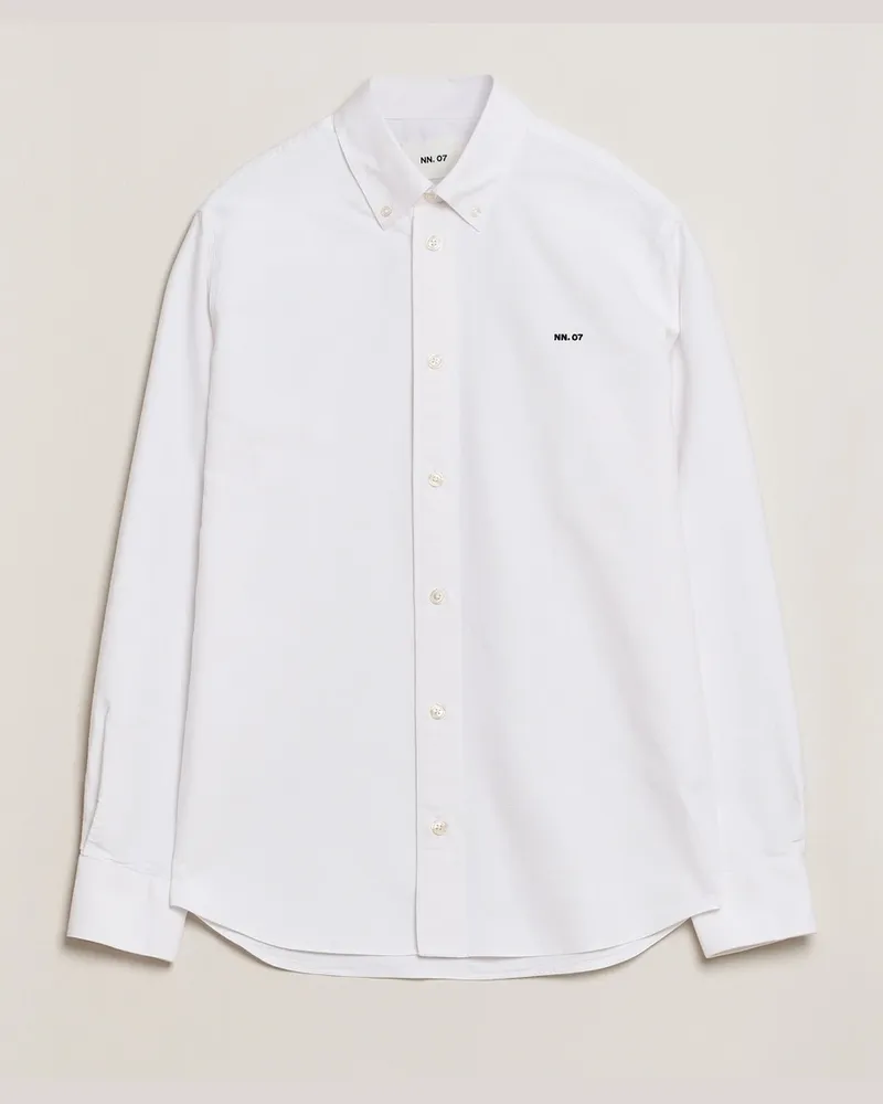 NN 07 Colby Oxford Shirt White Weiß