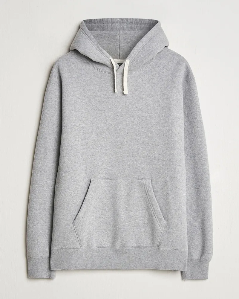 Beams Plus Japanese Cotton Hoodie Heather Grey Grau