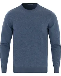 Gran Sasso Merino Fashion Fit Rundhalspullover Blue Melange Blau