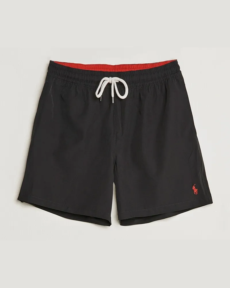 Ralph Lauren Traveler Boxer Swim Shorts Polo Black Schwarz