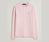 Cotton Cable Pullover Ballet Pink Heather