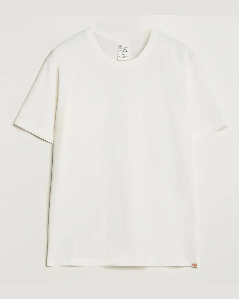 Nudie Jeans Uno Everyday Crew Neck T-Shirt Chalk White Weiß