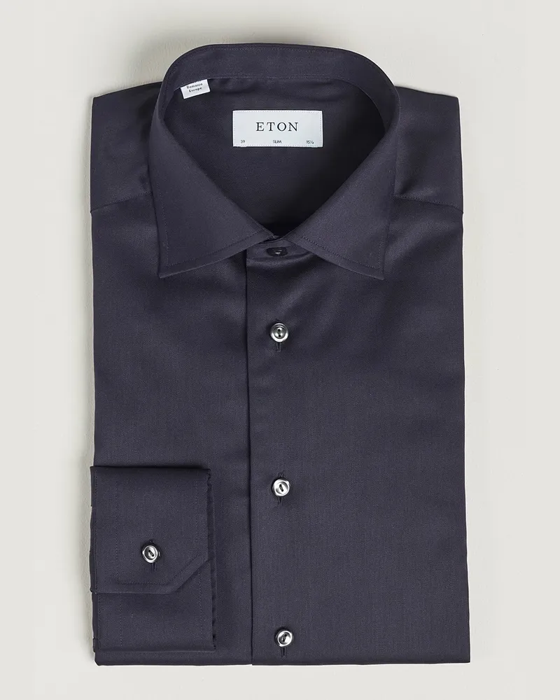 Eton Slim Fit Shirt Navy Blau