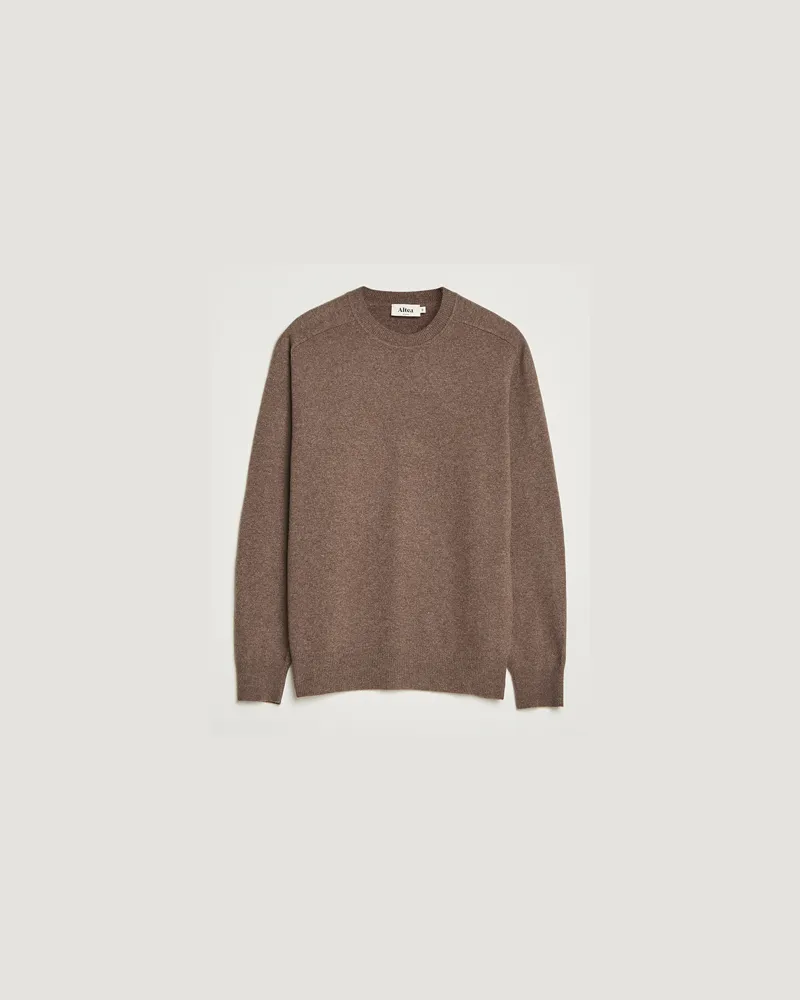 Altea Wool/Cashmere Crew Neck Pullover Brown Braun