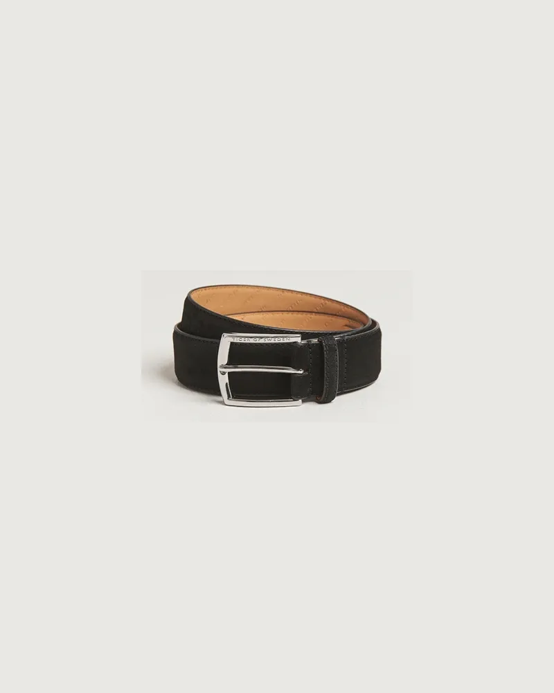 Tiger of Sweden Bergstroms Suede Belt Black Schwarz