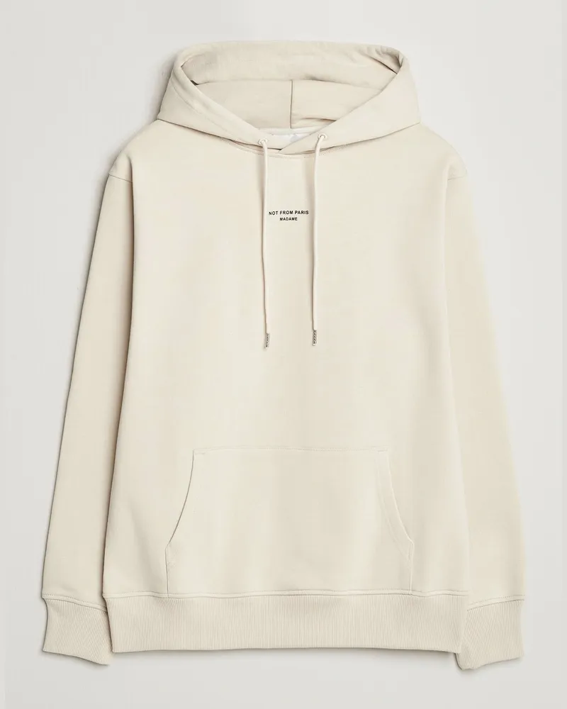 Drôle de Monsieur Classic Slogan Hoodie Mastic Beige
