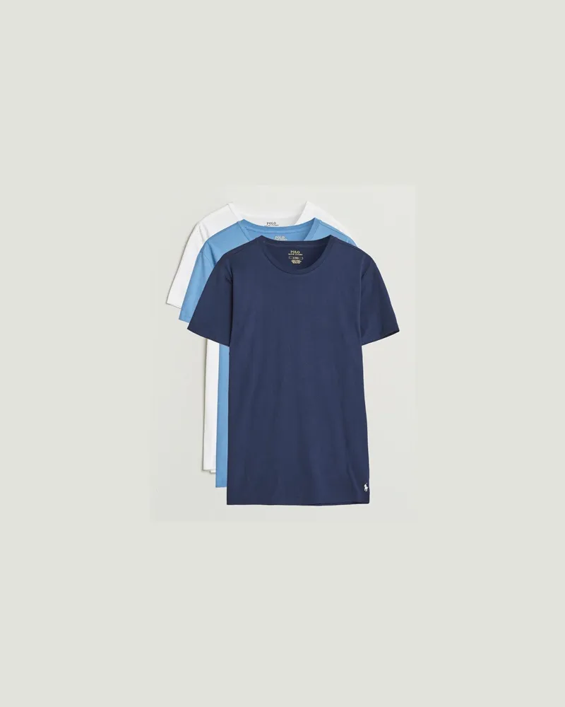 Ralph Lauren 3-Pack Crew Neck T-Shirt Blue/White/Navy Weiß