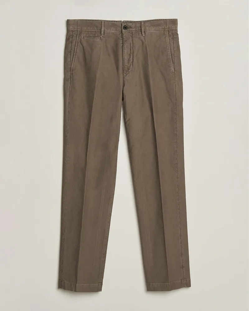 Incotex Regular Fit Garment Dyed Slacks Taupe Beige