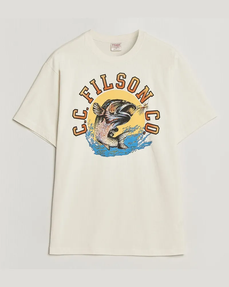 Filson Dry Fly Graphic T-Shirt Basswood Weiß