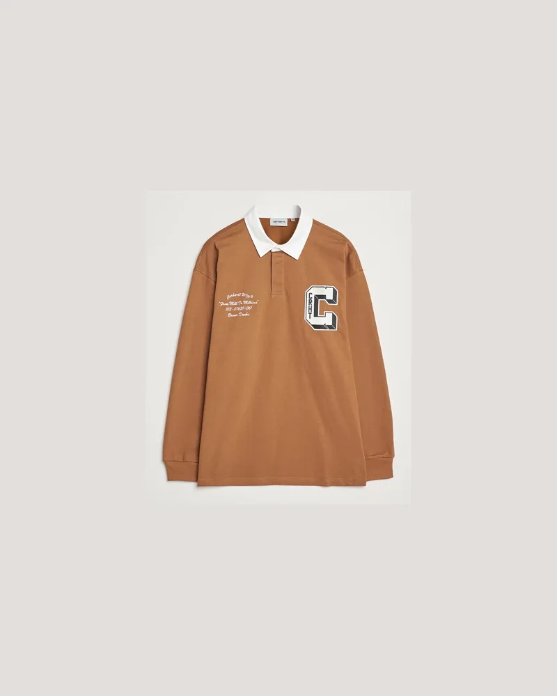 Carhartt WIP Brown Ducks Rugby Shirt Hamilton Brown Braun