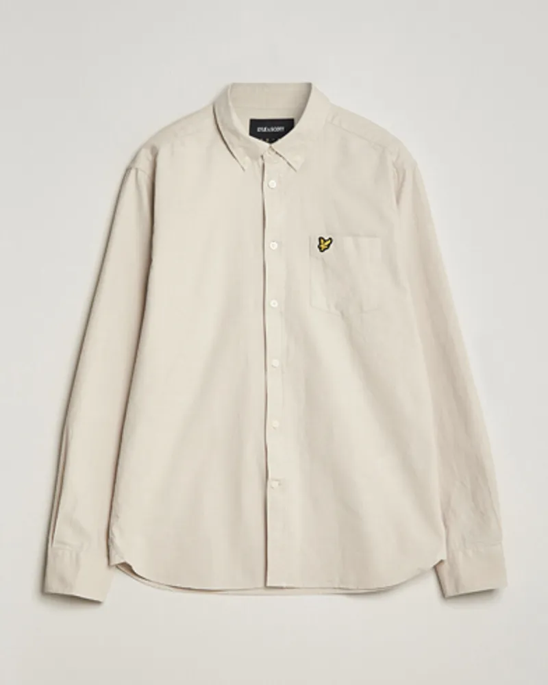 Lyle & Scott Leinen Button Down Shirt Cove Beige