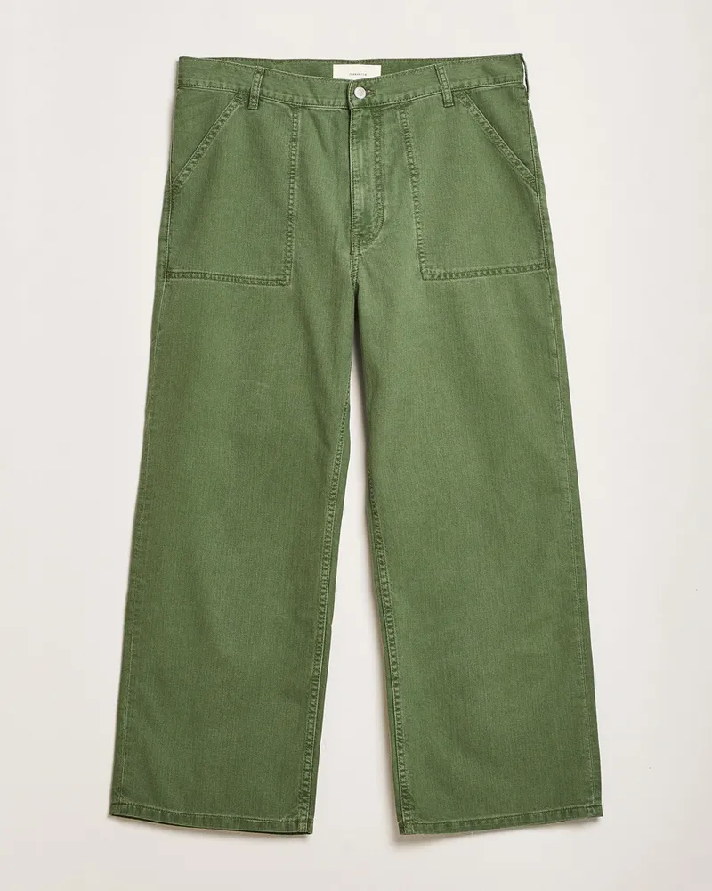 JEANERICA GM010 Genua Worker Chino Chevron Green Grün