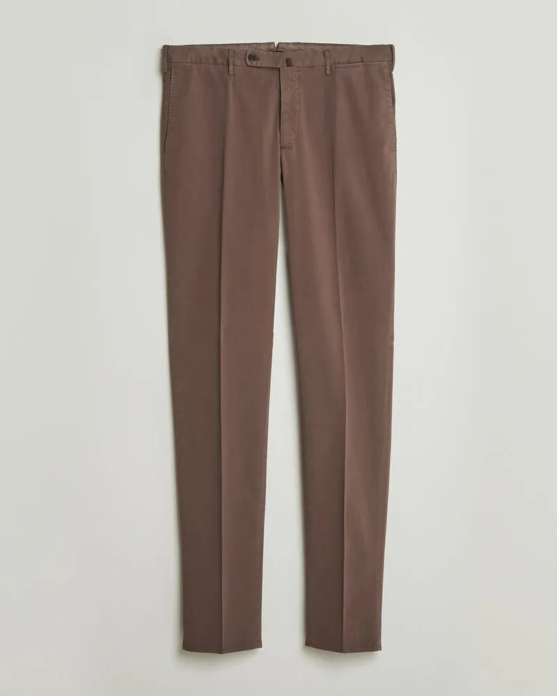 Incotex Regular Fit Comfort Chinos Dark Brown Braun