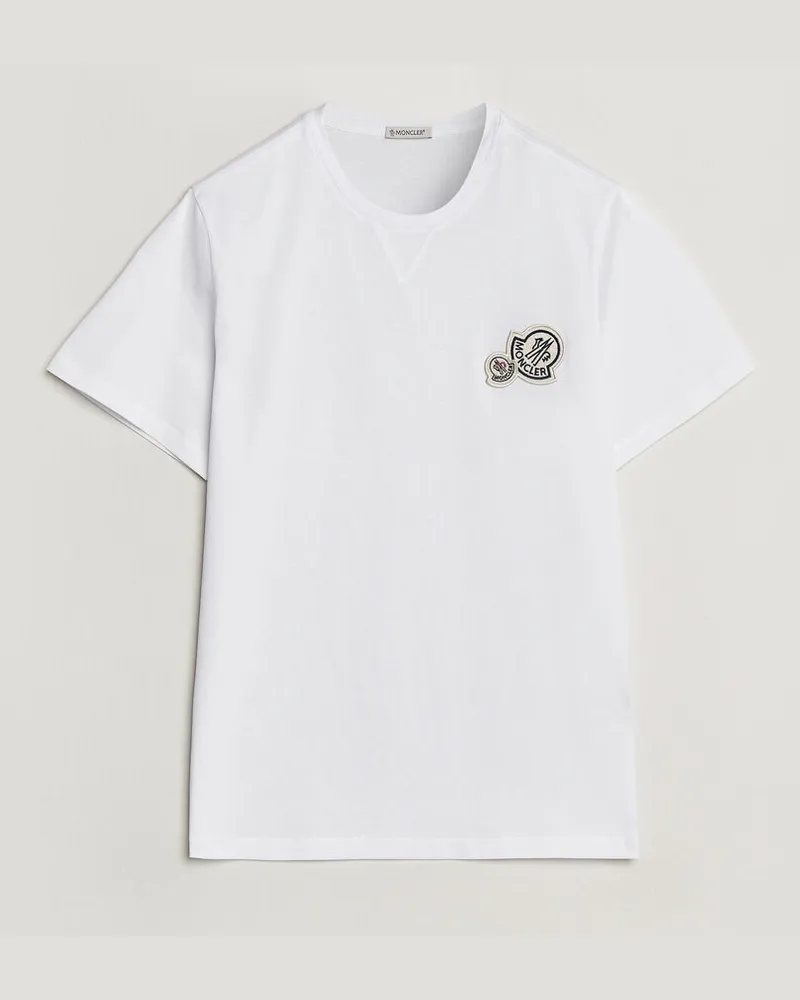 Moncler Double Logo T-Shirt White Weiß