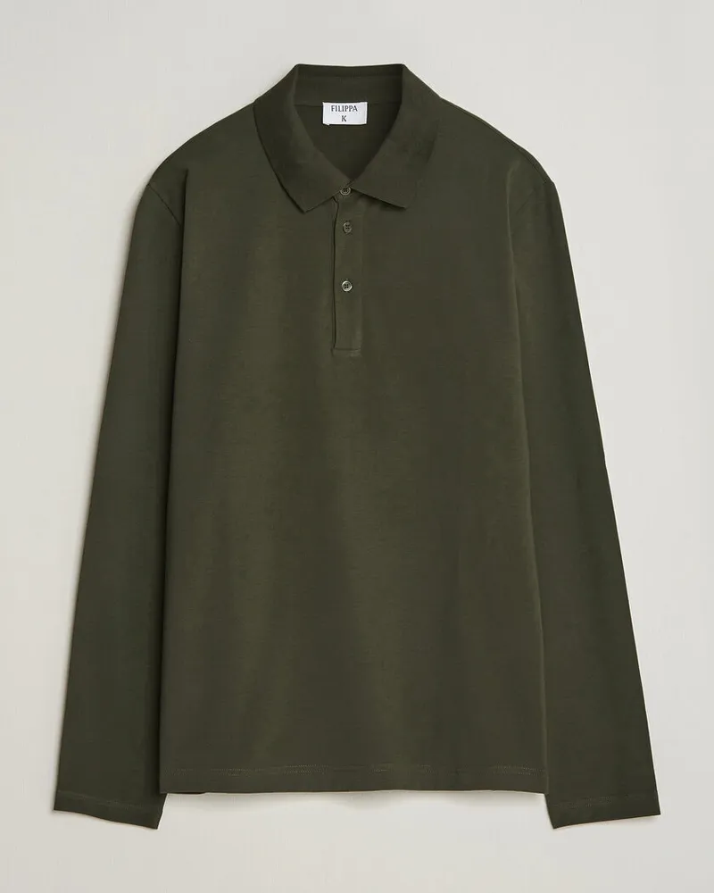 Filippa K Luke Lycra Polo Shirt Night Green Grün