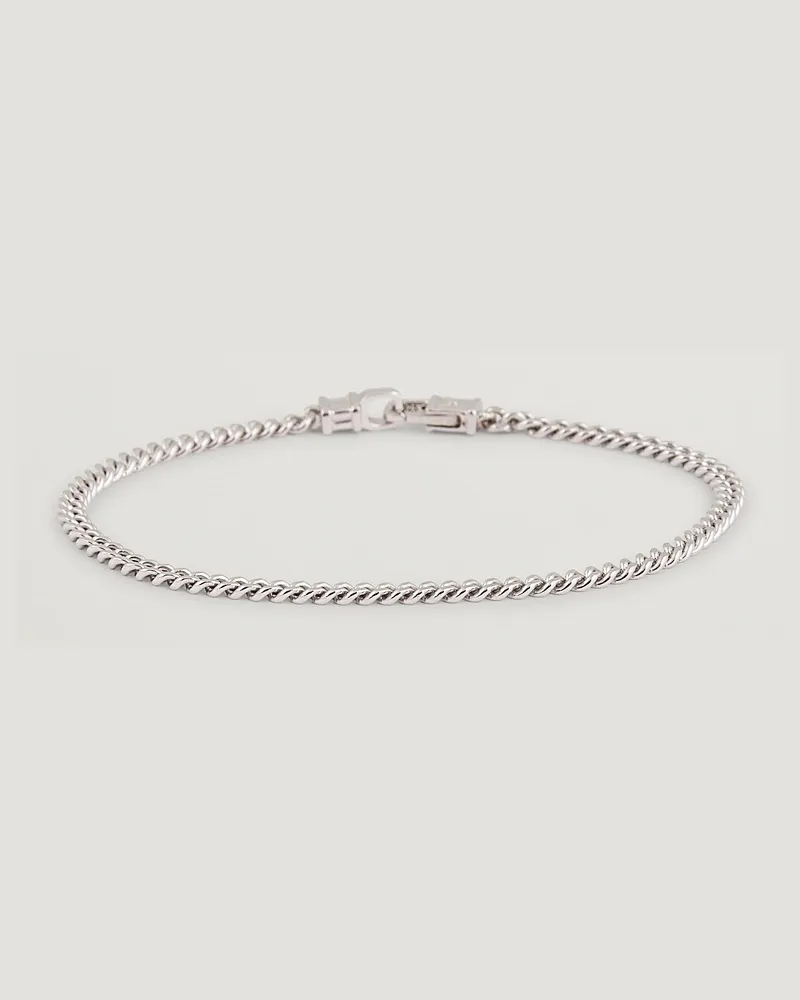 Tom Wood Curb Bracelet M Silver Silber