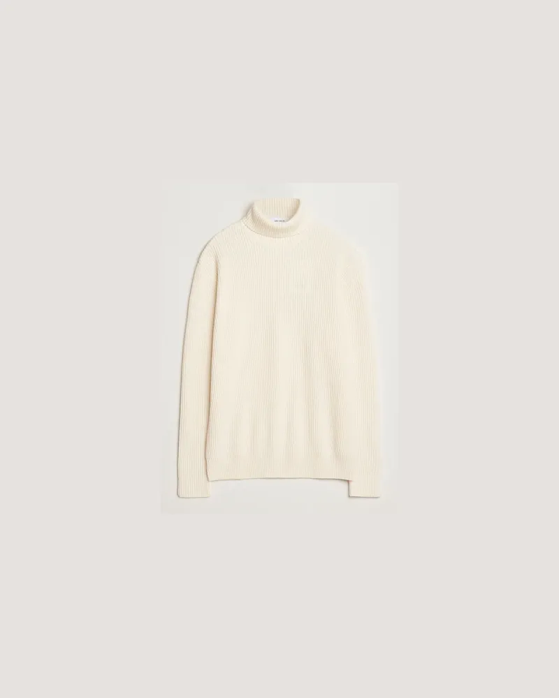 LES DEUX Eddie Woll Rib Rollneck Ivory Weiß