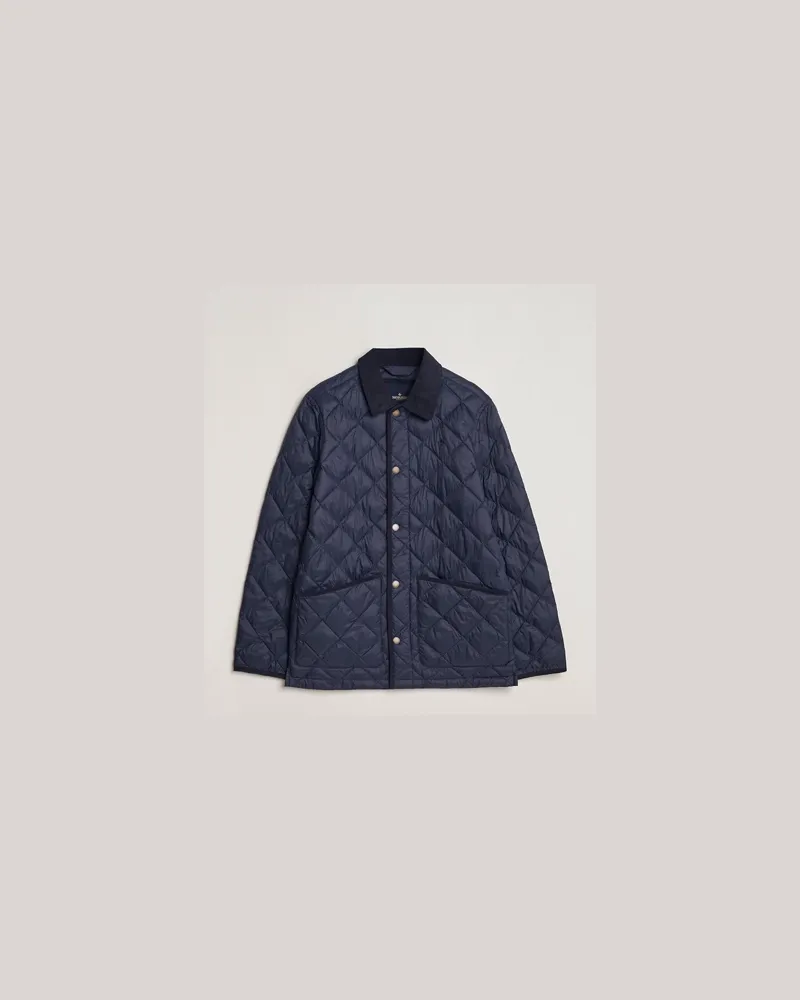 Morris Winston Quilted Jacket Old Blue Blau