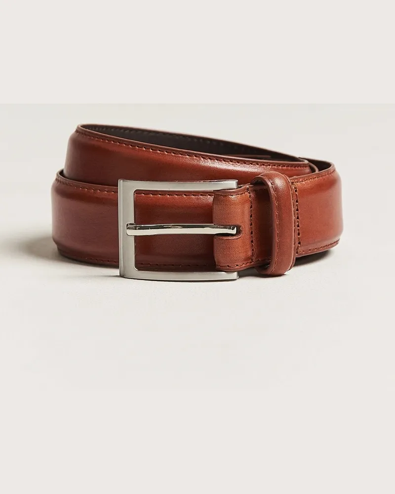 Loake 1880 Philip Leather Belt Mahogany Braun