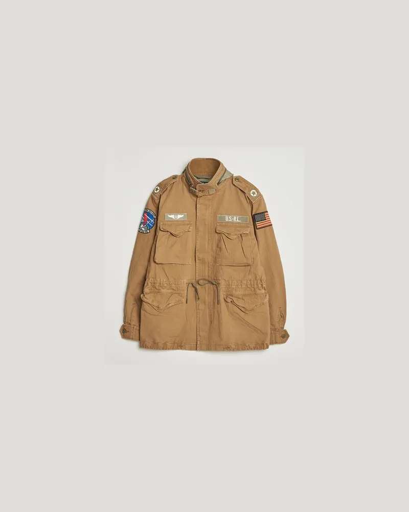 Ralph Lauren Herringbone Field Patch Jacket Sandsurf Beige