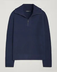 J.Lindeberg Wilmer Quarter Zip Knit Navy Blau