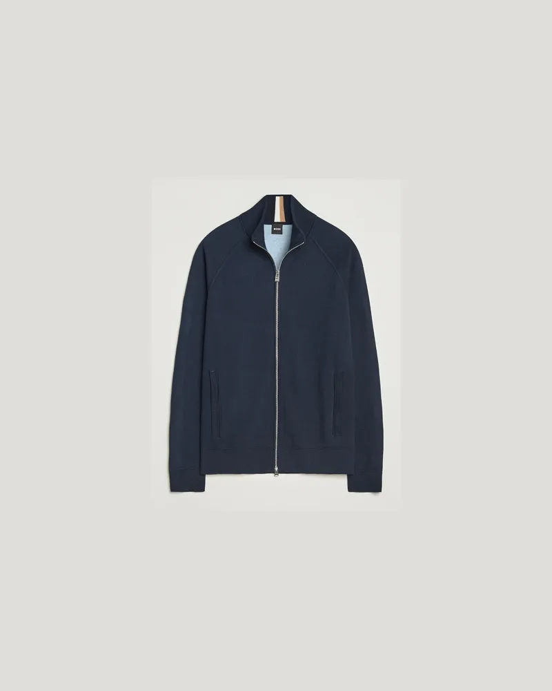 HUGO BOSS Idino Knitted Full Zip Dark Blue Blau