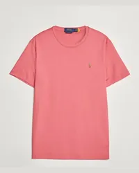 Ralph Lauren Luxury Pima Baumwoll Rundhals Tshirt Adirondack Red Rot